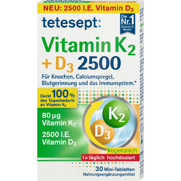 قرص ویتامین K2 و D3